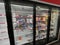 Family dollar retail store interior freezer product level low