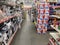 Family Dollar retail store interior looking down aisle