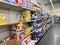 Family dollar retail store interior paper section