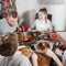 Family Eating Spagetti Bolognese Tgoether