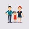 Family and Education Insurance Vector Illustration