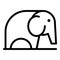 Family elephant icon, outline style