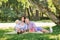 Family enjoying a picnic in the park