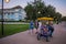 Family enjoying a ride on surrey bike at Lake Buena Vista 1