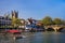 Family enjoying sunny day at Henley on Thames.