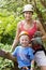 Family enjoying a Zipline Adventure on Vacation