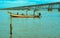 Family escapes flooded Godavari river waters on a boat in Rajahmundry, Andhrapradesh, India