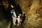 Family explores at Punkva Caves, Czech Republic