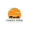 Family farm logo design vector illustration