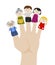 Family finger puppets. Vector illustration.