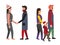 Family and Friends People Set Vector Illustration