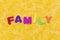 Family friends word spelling spell children letters