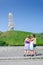 Family in front of Westerplatte monument