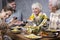 Family gathered at the dinner table