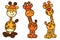 Family Giraffe cartoon character design.