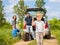 family going on a trip by car