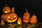 Family of Halloween Pumpkins