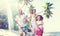 Family Happiness Beach Tropical Paradise Fun Concept