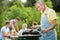 Family having a barbecue party