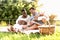 family having park picnic pictures