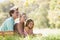 Family having picnic