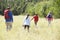 Family On Hike In Beautiful Countryside