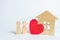 Family and home love concept. House of lovers. Affordable housing for young families. Accommodation for lovers of couples.