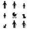 Family infographic icons collection