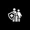 Family Insurance Icon. Flat Design.