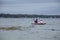 Family kayaking Kingsley Lake Starke Florida