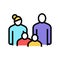 family law dictionary color icon vector illustration