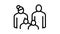 family law dictionary line icon animation