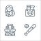 Family life line icons. linear set. quality vector line set such as baseball ball, fireplace, laundry