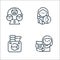 Family life line icons. linear set. quality vector line set such as pregnancy, laundry, bed time