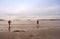 Family on Long Beach of Pacific Rim National Park