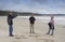 Family on Long Beach of Pacific Rim National Park