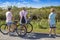 Family looking at an Alligator in the Florida Everglades National Park