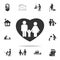 Family love icon - Mother, father and child in heart icon. Detailed set of human body part icons. Premium quality graphic design.