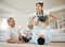 Family love is never broken. Portrait of a young father and daughter bonding while playing on the floor at home.