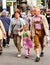 A family makes its way to the Oktoberfest