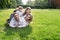 Family at the meadow