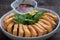 Family meal, fried tofu with shrimp paste