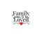 Family means to be loved, vector, wording design, lettering, wall decals isolated on white background, wall artwork