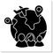 Family migration glyph icon