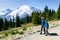 Family in mount rainier national park