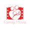family movie brand, symbol, design, graphic, minimalist.logo