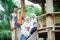 family muslim sitting in the garden and having a conversation