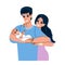 family newborn vector