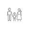 Family, parents, baby icon. Element of family life icon. Thin line icon for website design and development, app development.