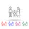Family, parents, baby multi color icon. Simple thin line, outline vector of family life icons for ui and ux, website or mobile